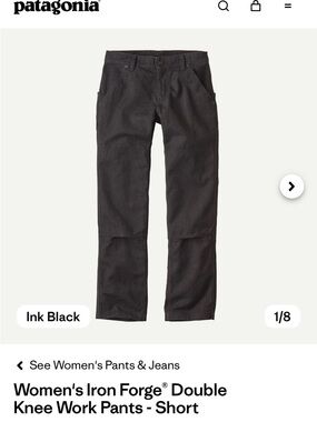 Patagonia Women’s Iron Forge Double Knee Work Pants - Size 6 regular